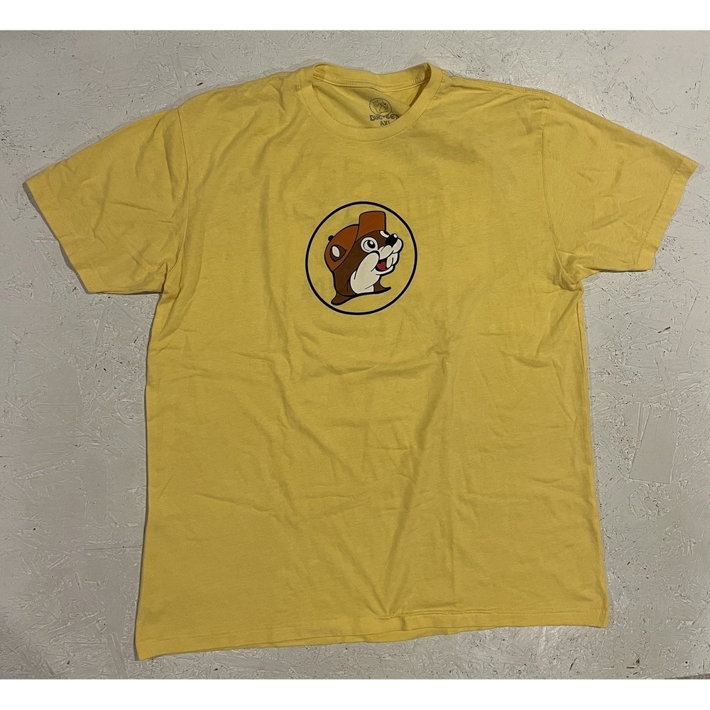 Buc-ee's Greetings‎ From Florida Graphic T-shirt Mens AXL Yellow Short Sleeve